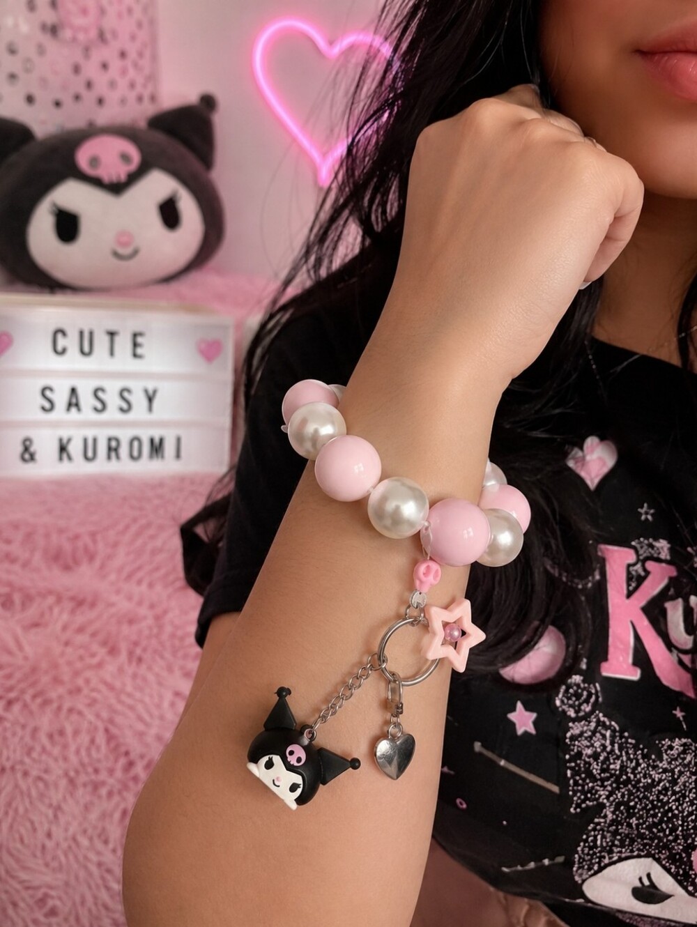 Sanrio Kuromi Wristlet Keychain